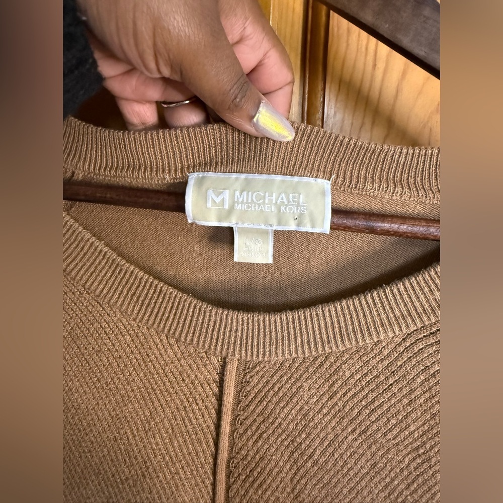 Michael Kors Woman's Camel Crewneck Sweater - Picture 6 of 6
